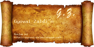 Gyovai Zalán névjegykártya